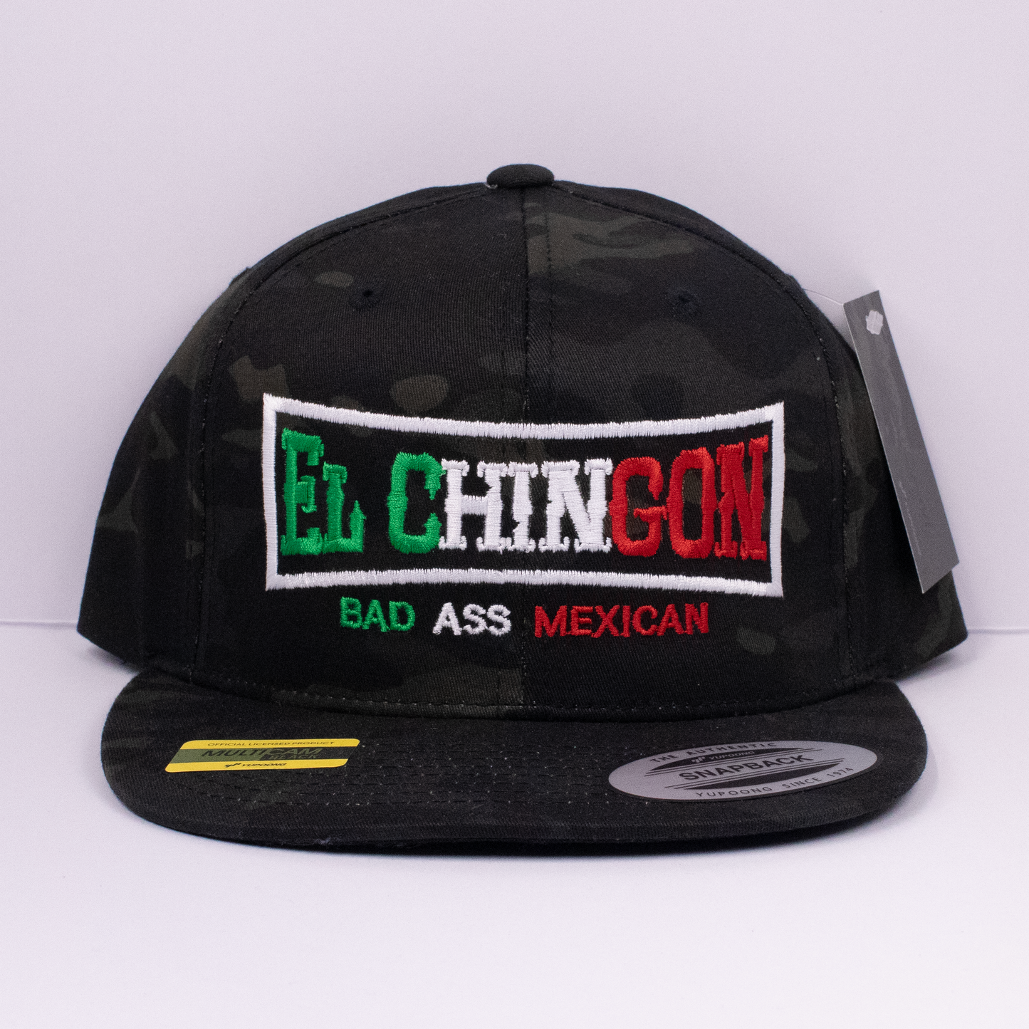 El Chingon - Mexico Black Camo - YP Classics Flat Bill Snapback