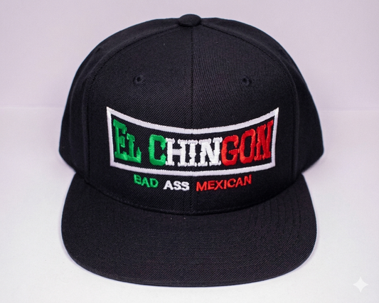 Bad Ass Mexico FlexFit Flat Bill Fitted Hat