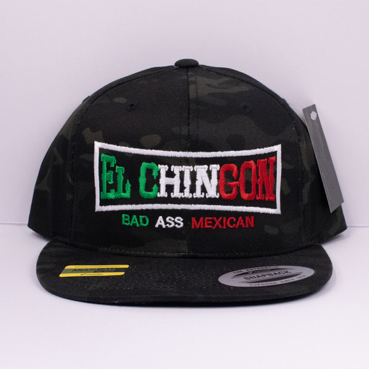 El Chingon - Mexico Black Camo - YP Classics Flat Bill Snapback