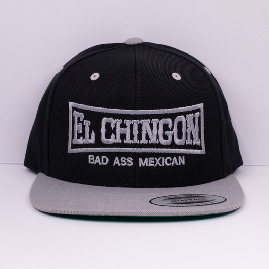 El Chingon - Black & Gray - YP Classics Flat Bill Snapback