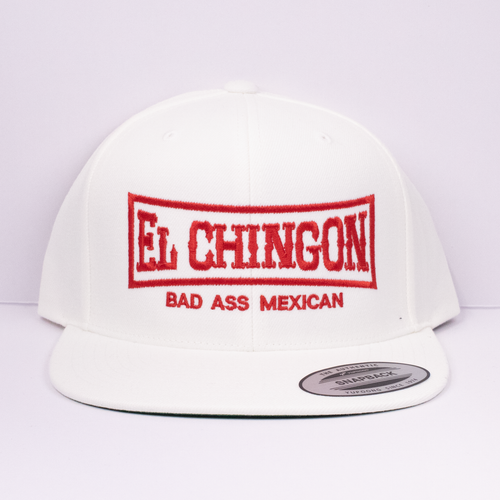 El Chingon - White - YP Classics Flat Bill Snapback